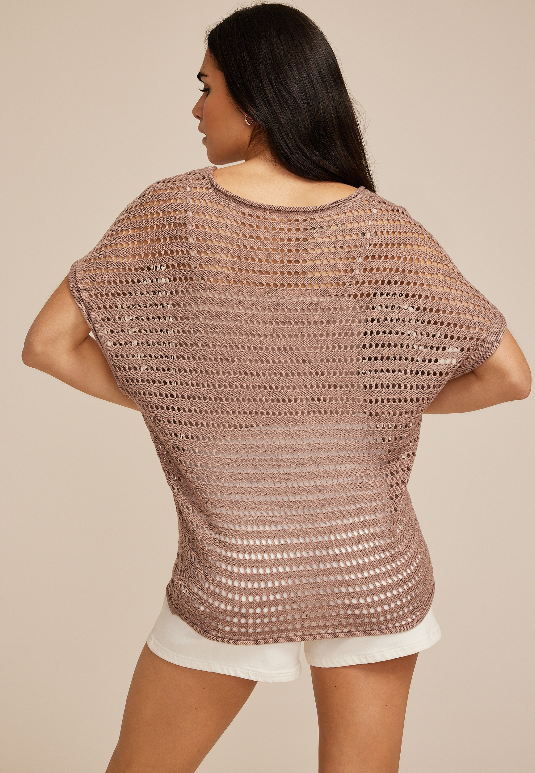 Dolman Short Sleeve Sweater Top, C5341, large