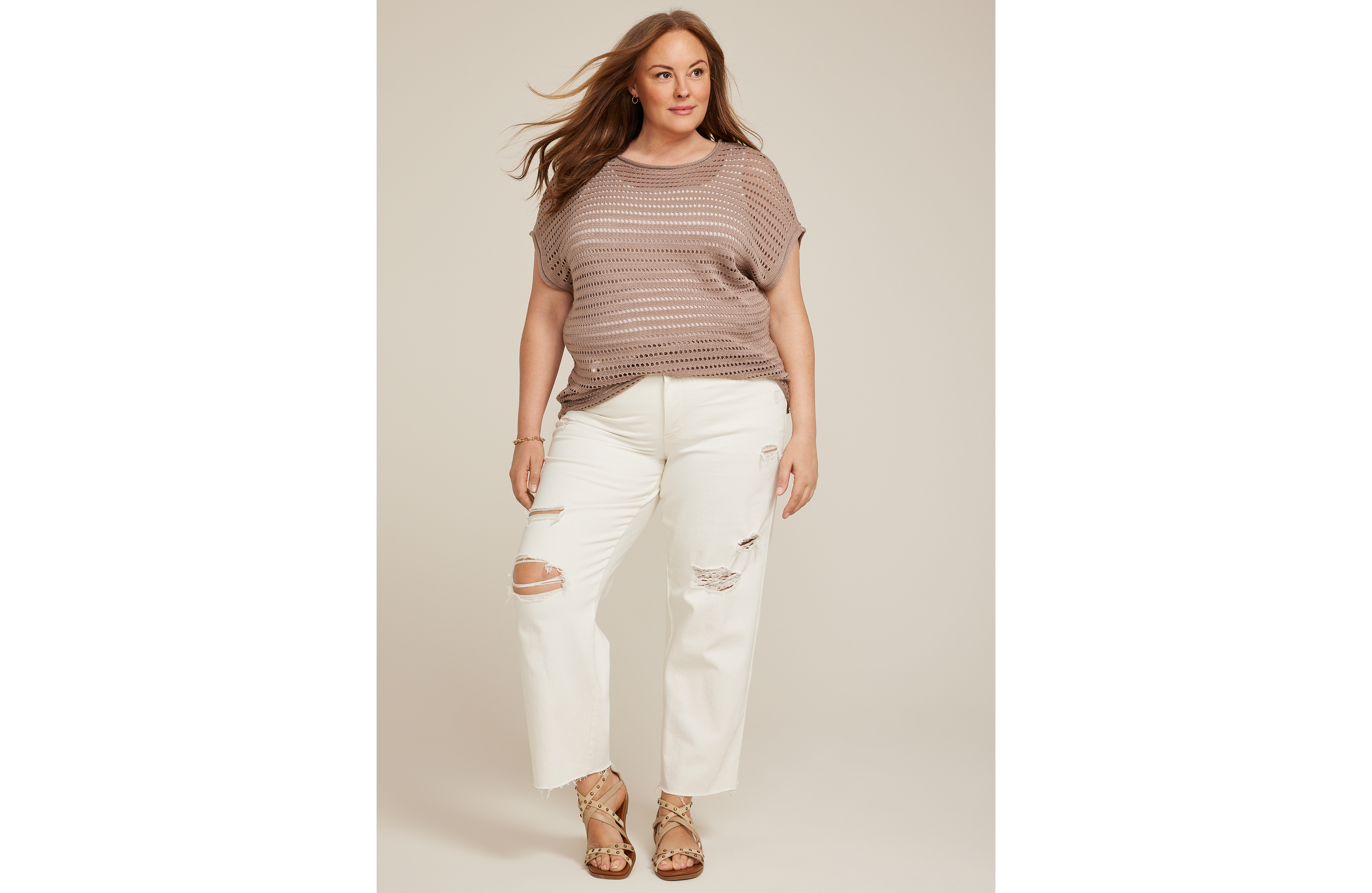 Plus Dolman Short Sleeve Sweater Top