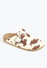 SuperCush Chloe Cowprint Closed Toe Footbed Clog, C3681, small
