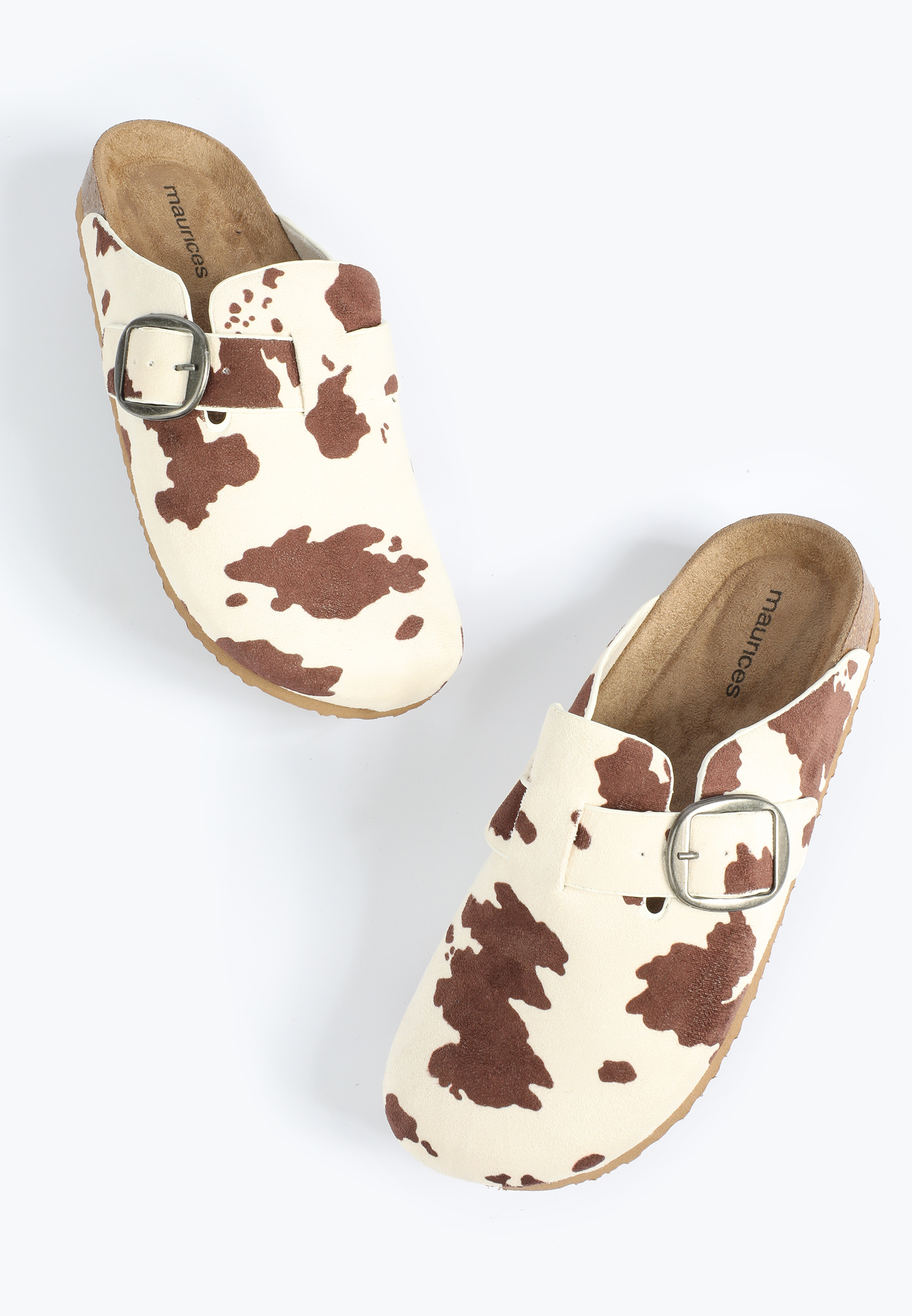 SuperCush Chloe Cowprint Closed Toe Footbed Clog, C3681, large
