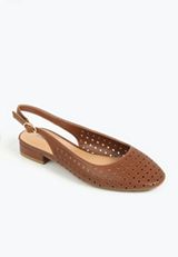SuperCush Georgia Perforated Slingback Flat, C115, small
