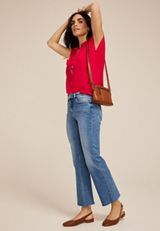 SuperCush Georgia Perforated Slingback Flat, C115, small