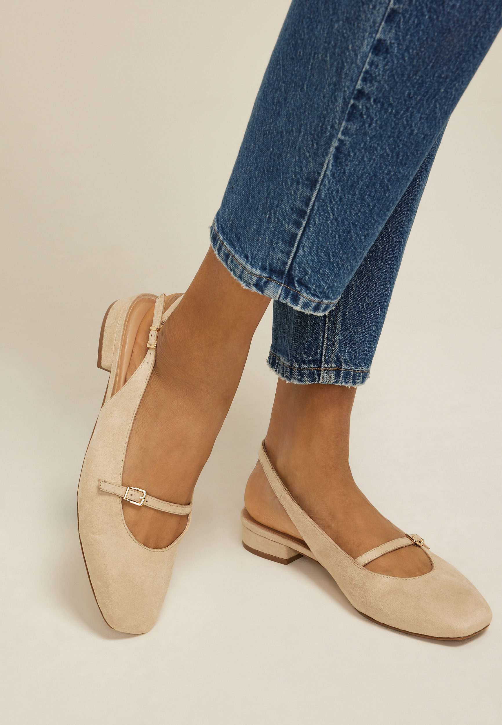 SuperCush Gabby Slingback Buckle Flat, C211, large