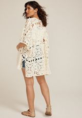 Crochet Medallion Kimono, , small