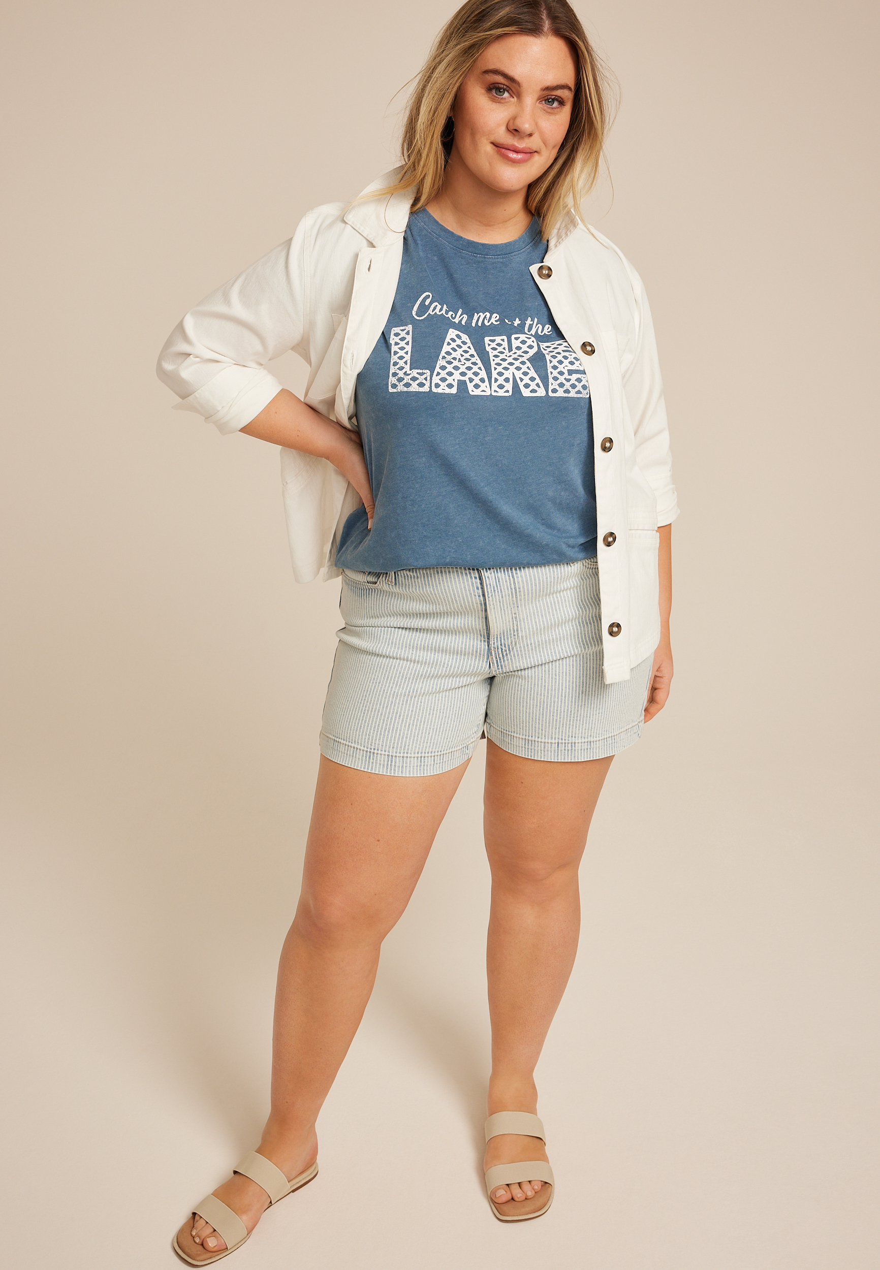 Plus Size Catch Me At The Lake Classic Fit Graphic Tee