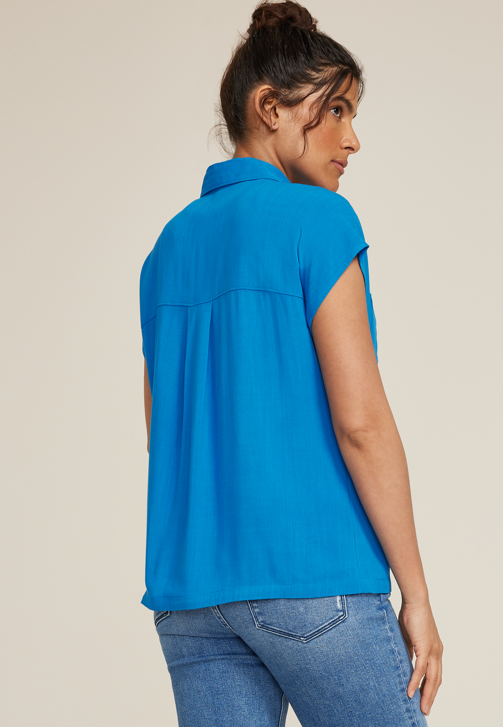 Utility Dolman Button Down Shirt, C9868, large