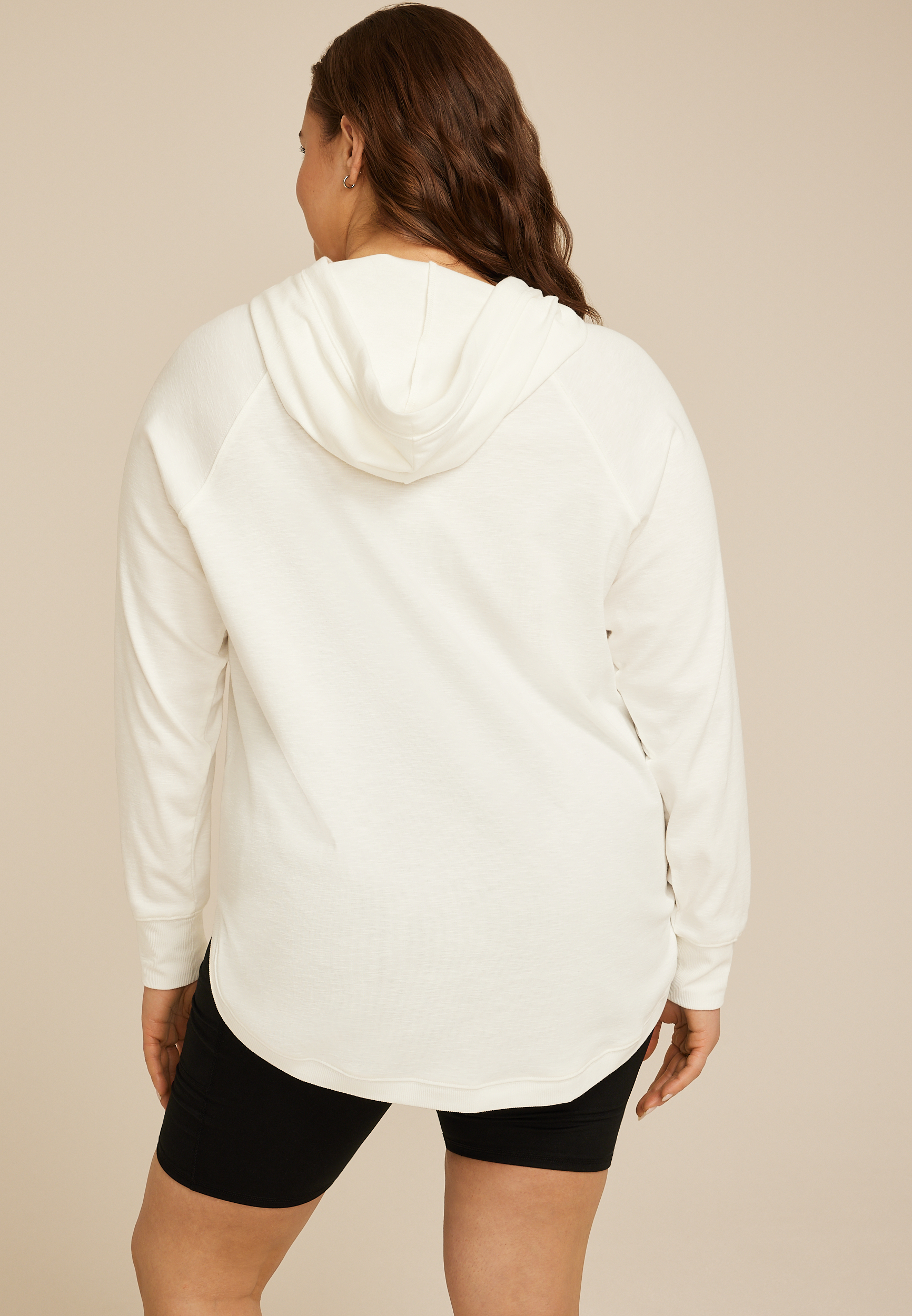 Plus Size Textured Slub Hoodie, C4673, large