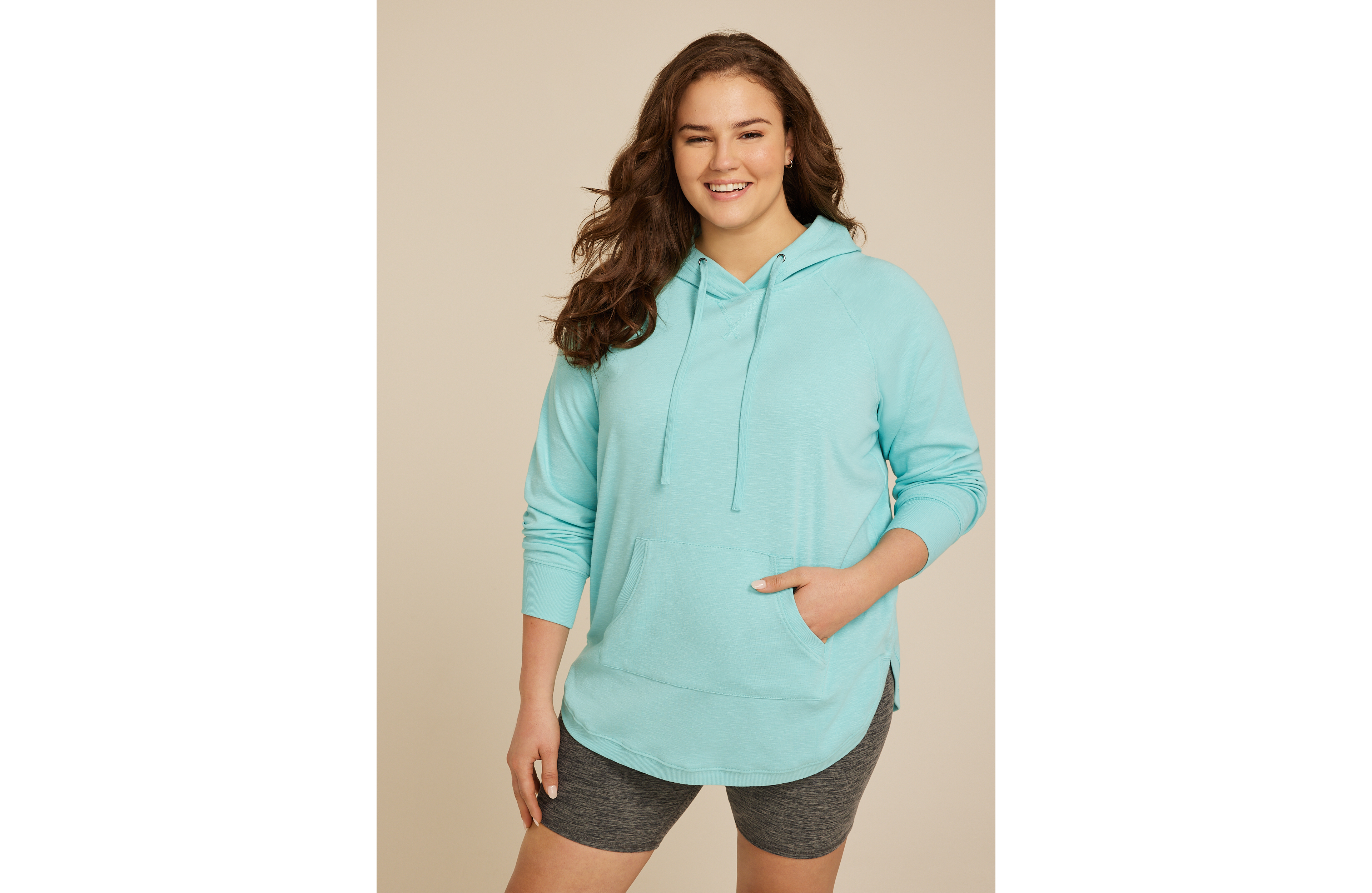 Plus Textured Slub Hoodie