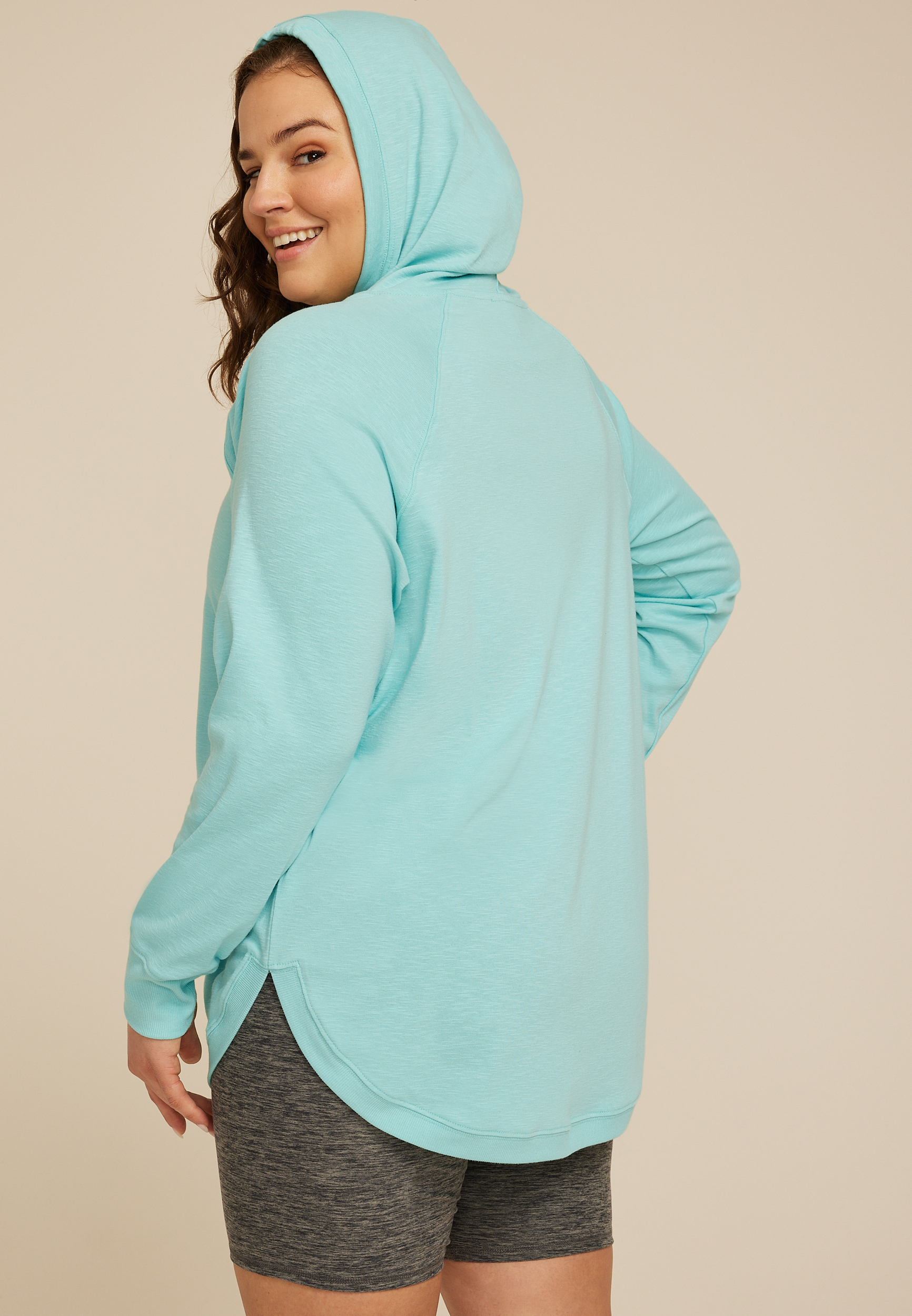 Plus Textured Slub Hoodie