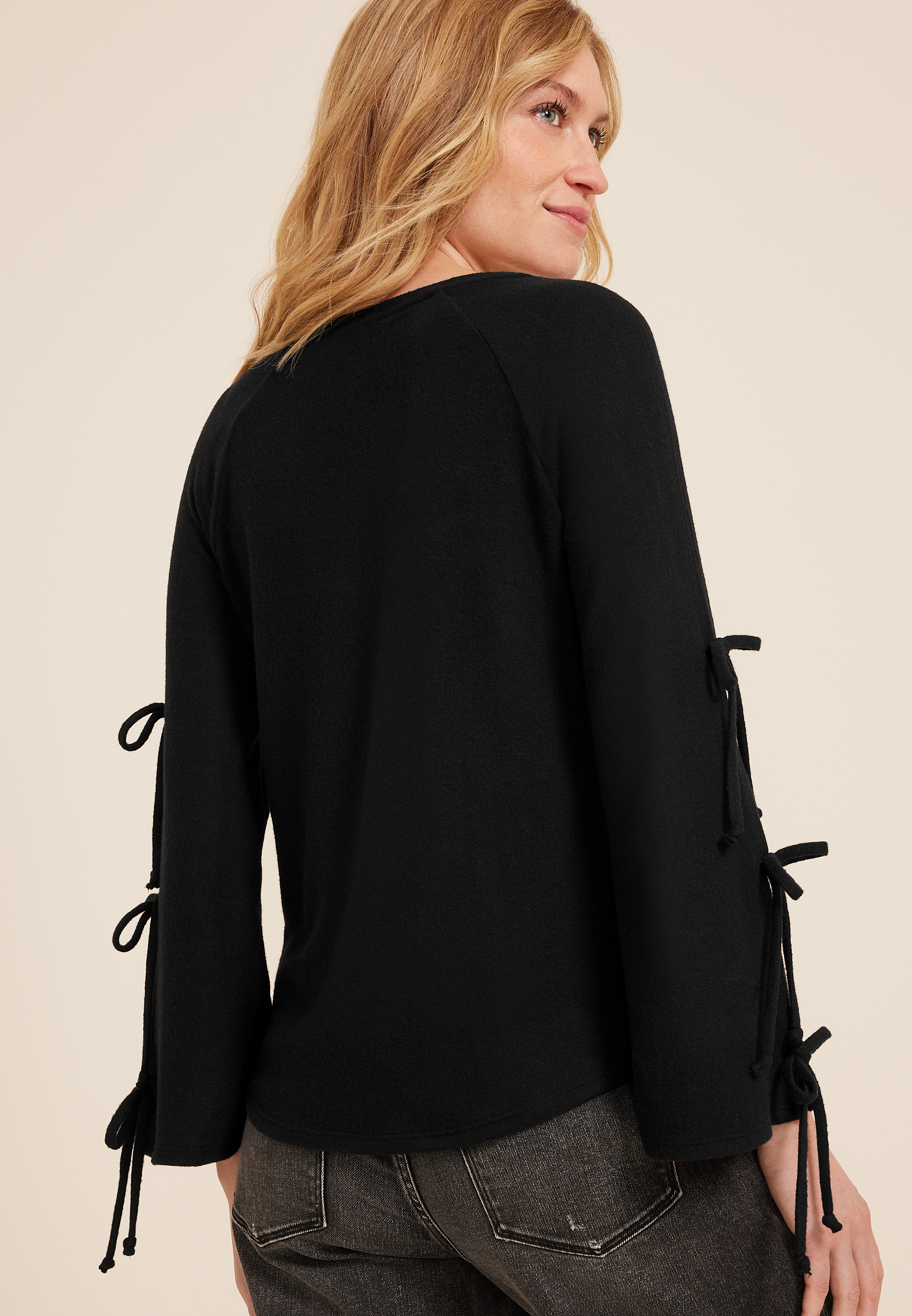 Tie Bell Sleeve Top, C106, large