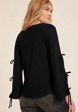 Tie Bell Sleeve Top, C106, small
