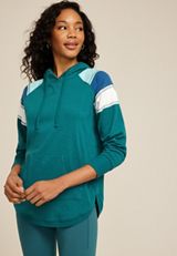 Textured Colorblock Hoodie, C9887, small