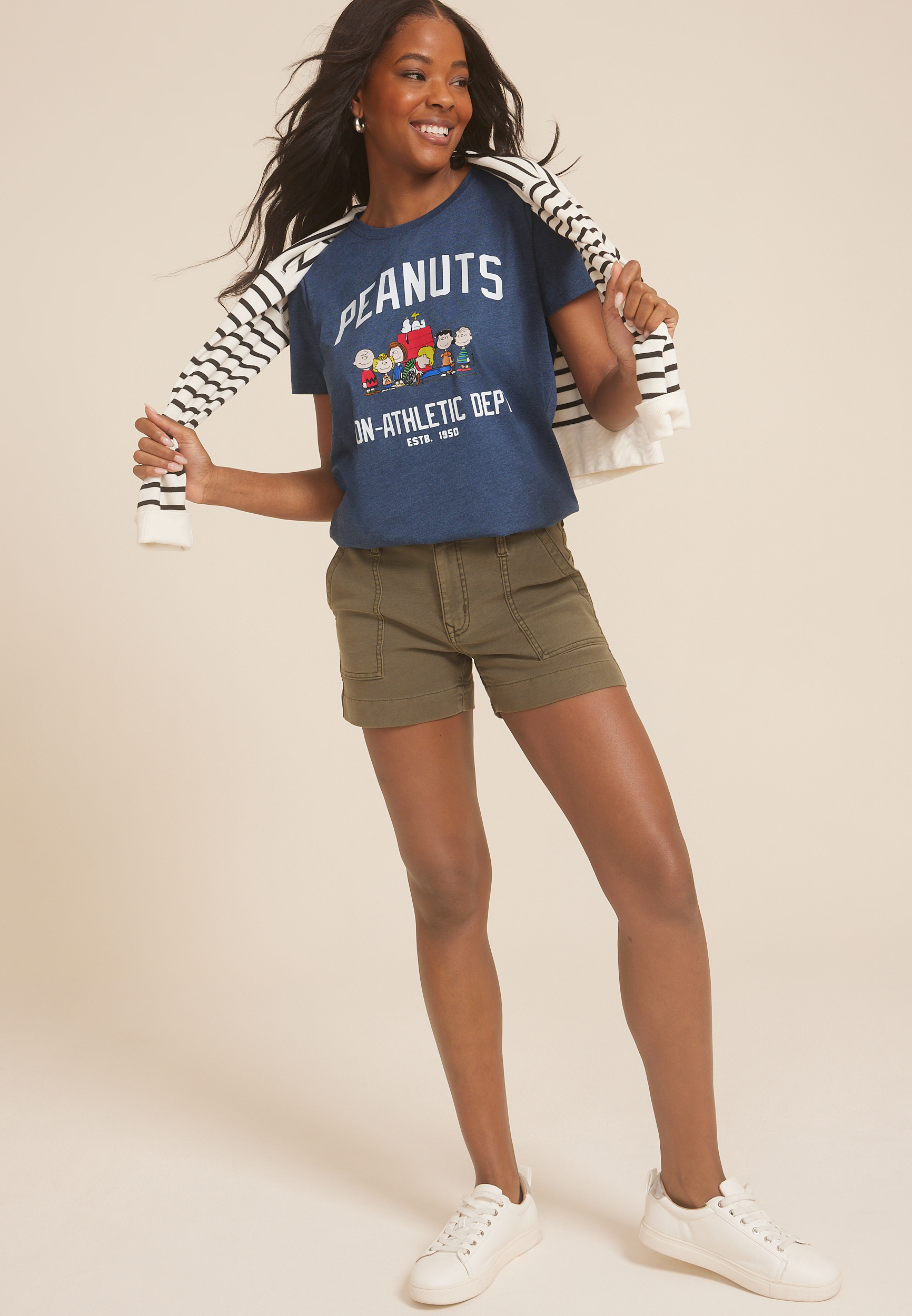 Peanuts Non Athletic Dept Classic Fit Graphic Tee, C5303, large