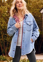 Plus Size Utility Dolman Button Down Shirt