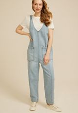 Scoop Neck Denim Overalls, C2806, small