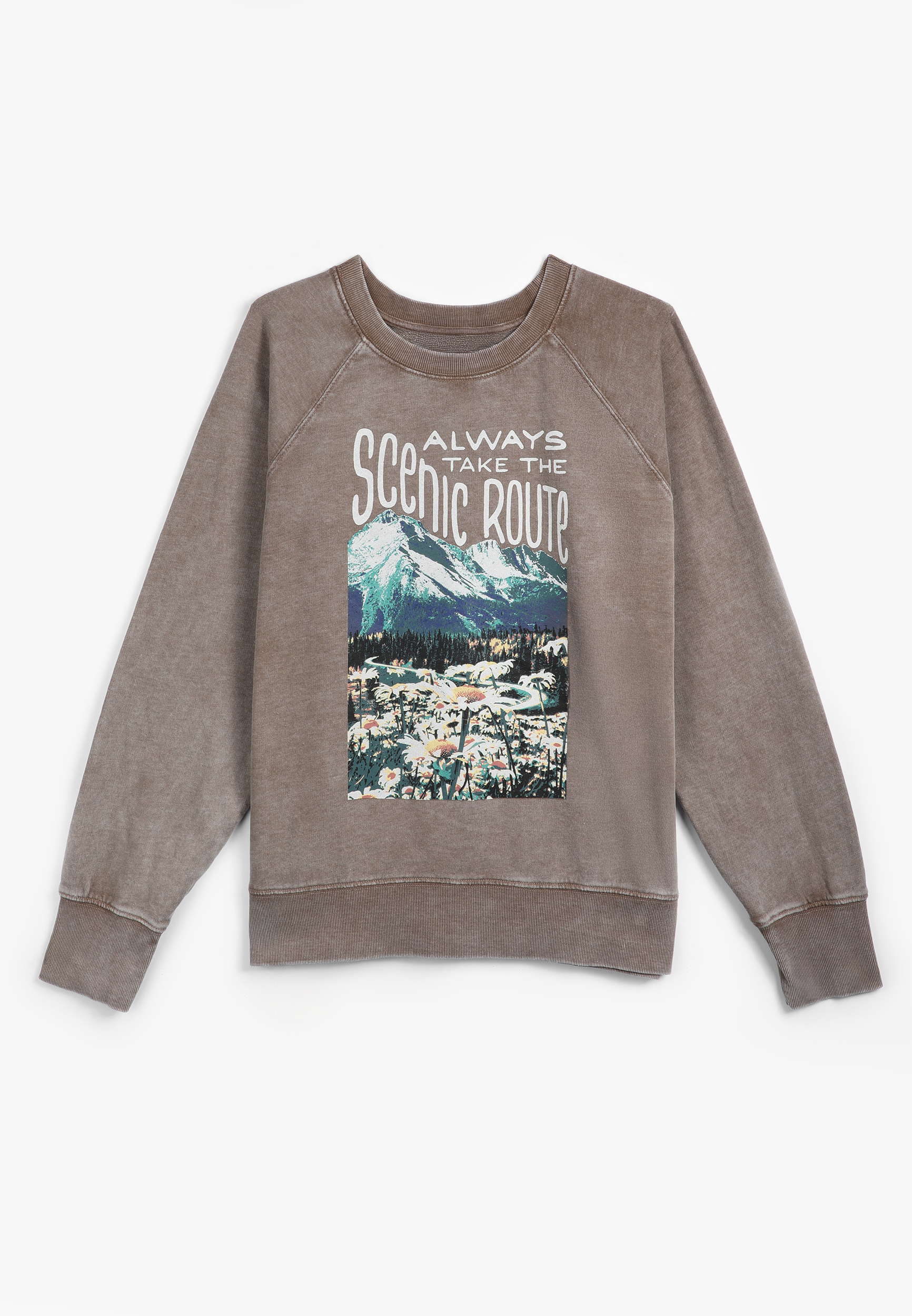 Always Take The Scenic Route Relaxed Fit Sweatshirt, C1928, large