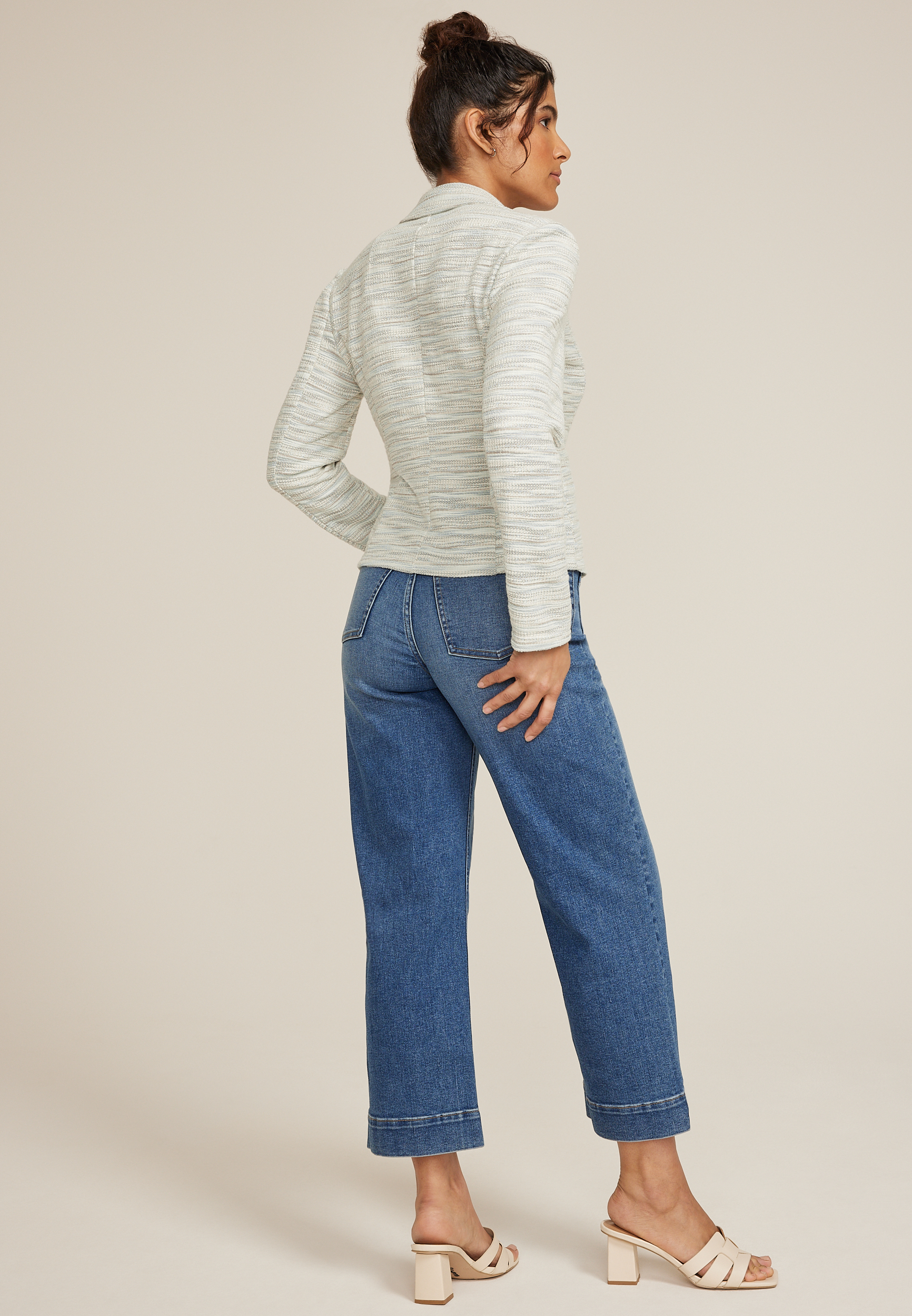 Marled Textured Blazer, C1524, large