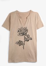 Rose Classic Fit Graphic Tee, C4399, small