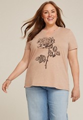 Plus Size Fall Snoopy And Woodstock Classic Fit Graphic Tee