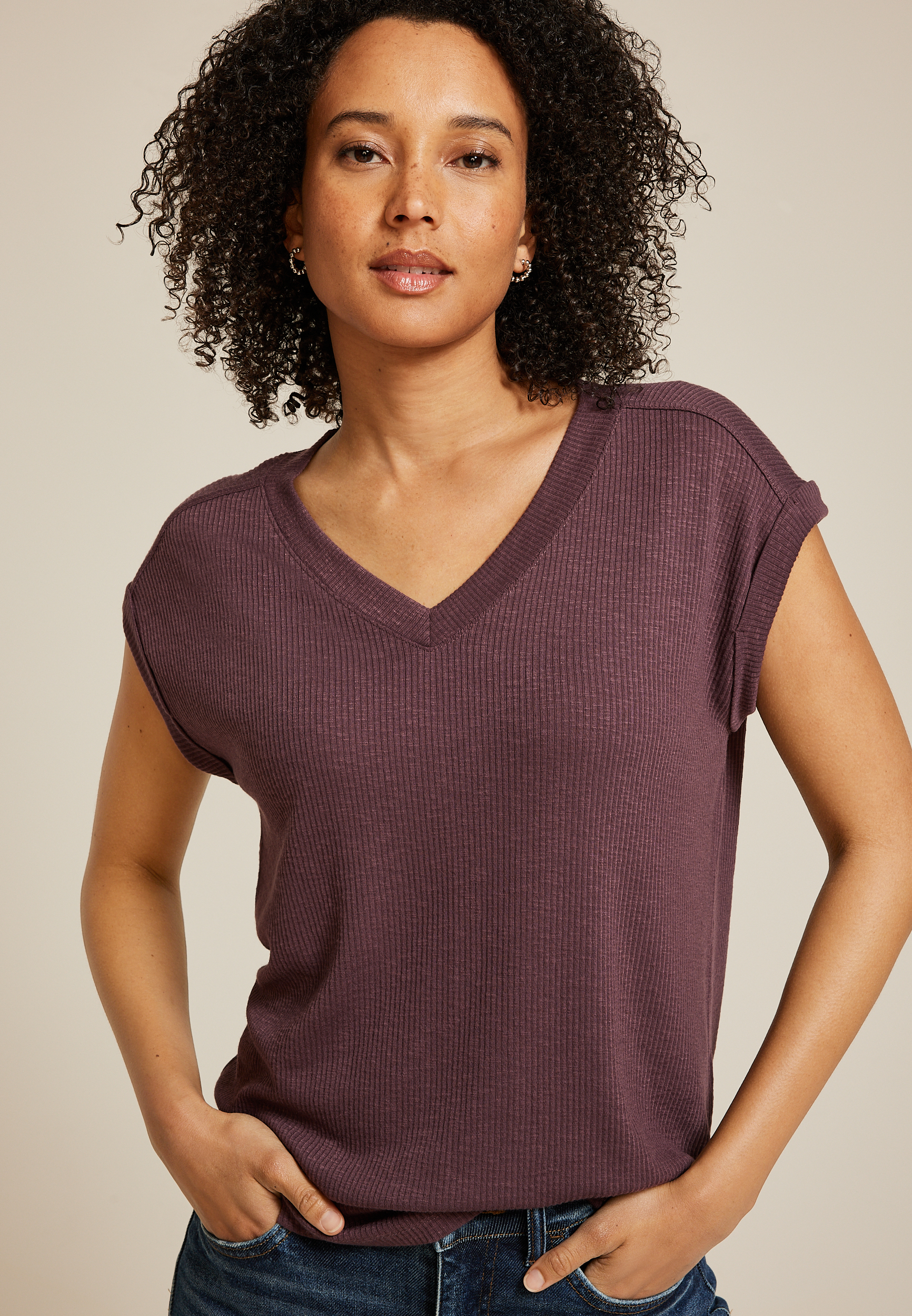 24/7 Berkley V Neck Tee