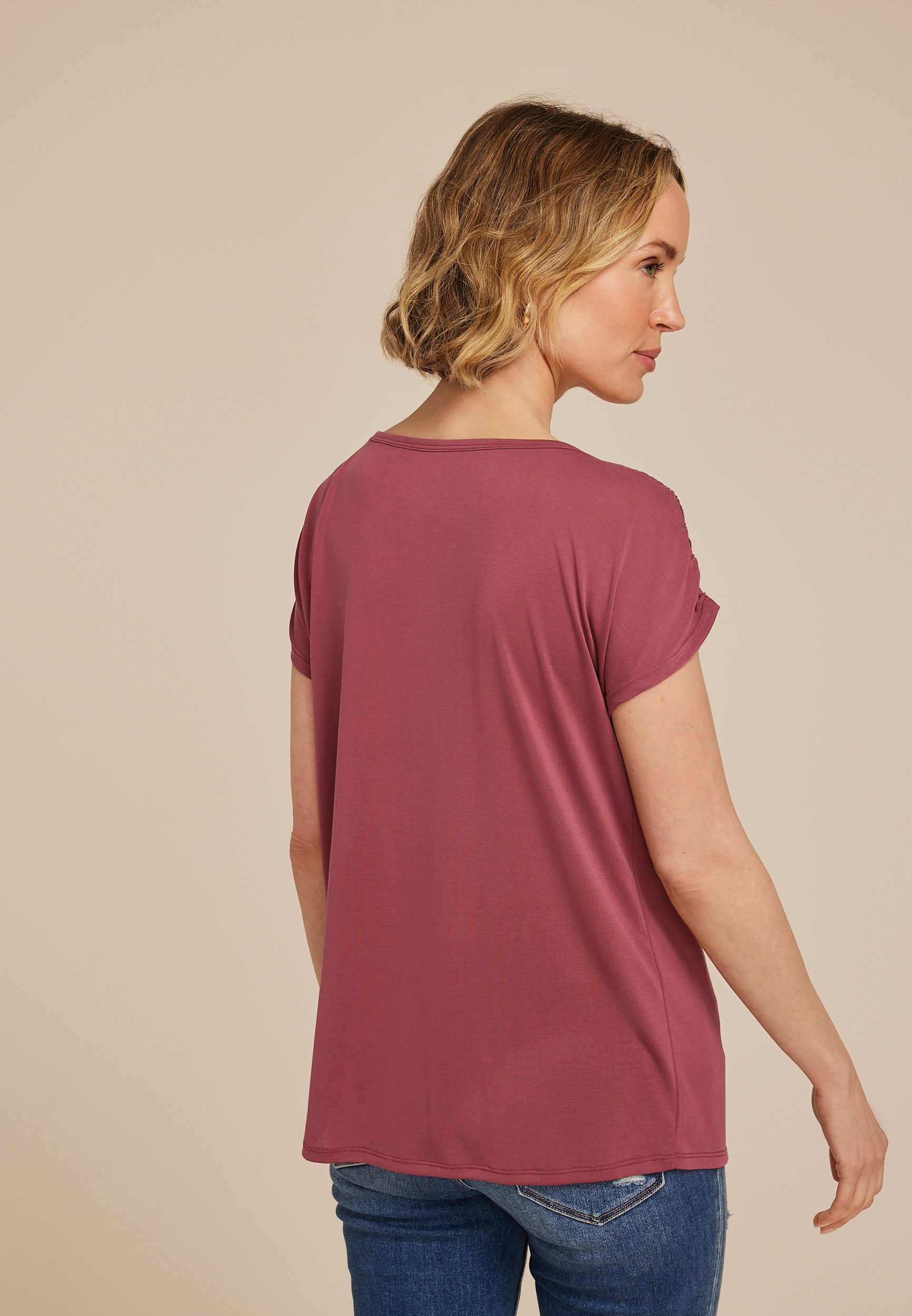 24/7 Fairhaven Ruched Shoulder Tee, C9585, large