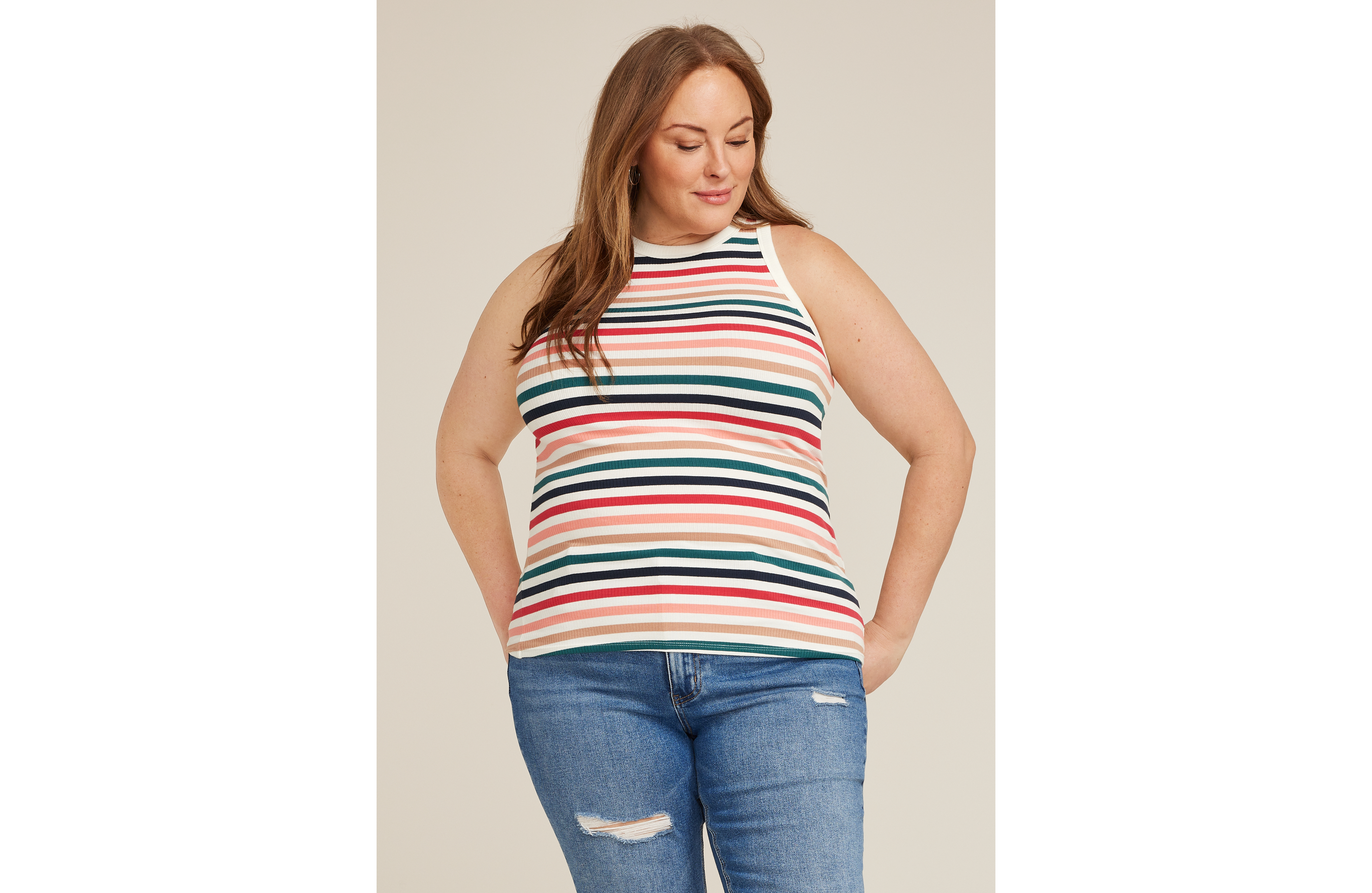 Plus 24/7 Highline Striped Tank Top