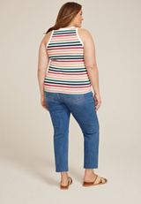Plus Size 24/7 Highline Striped Tank Top, C1524, small