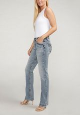 Silver Jeans Co.&reg; Suki Curvy Mid Rise Baby Boot Jean, , small