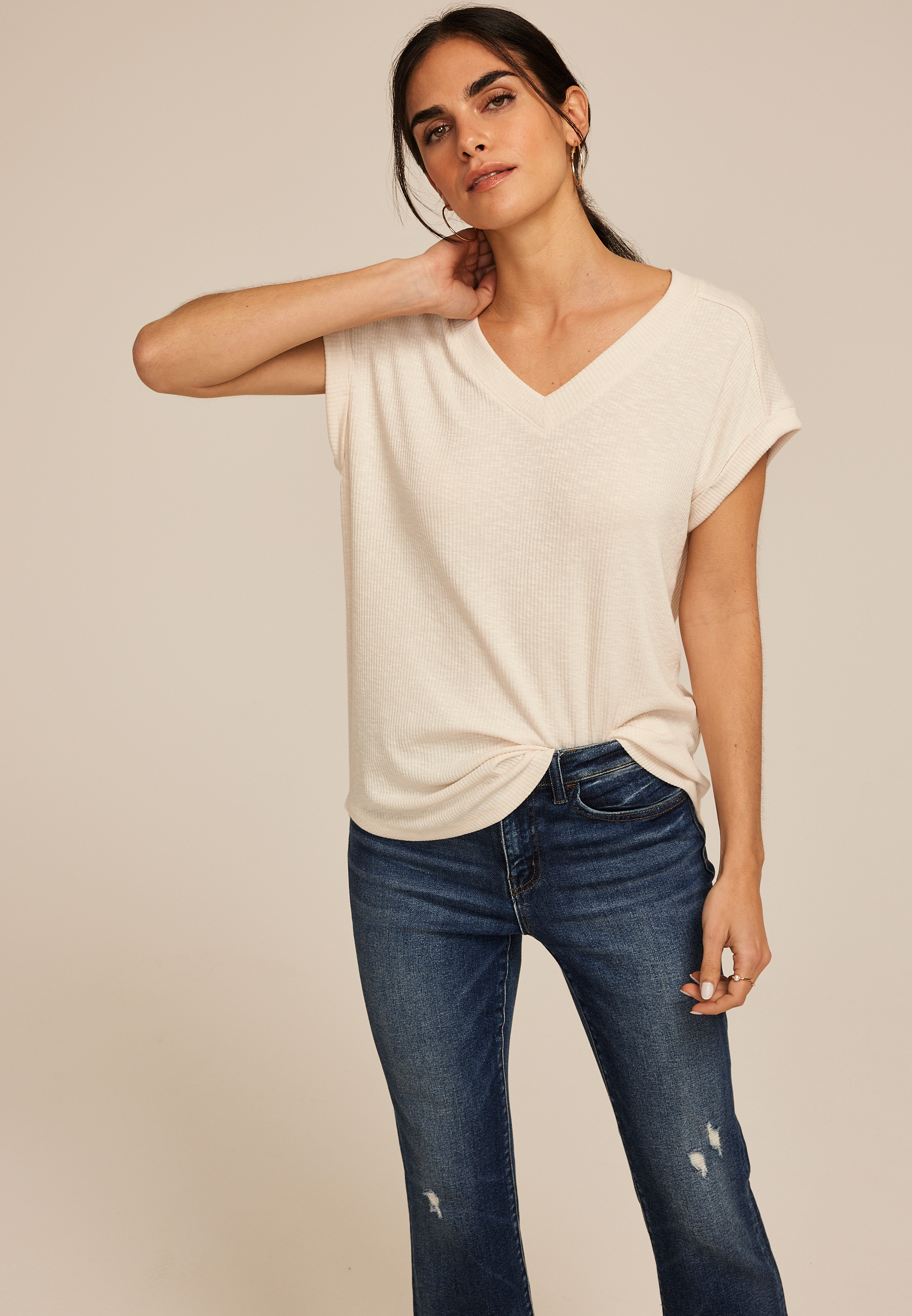24/7 Berkley V Neck Tee