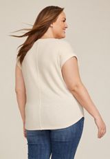 Plus Size 24/7 Berkley V Neck Tee, C2445, small