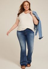 Plus Size 24/7 Berkley V Neck Tee, C2445, small