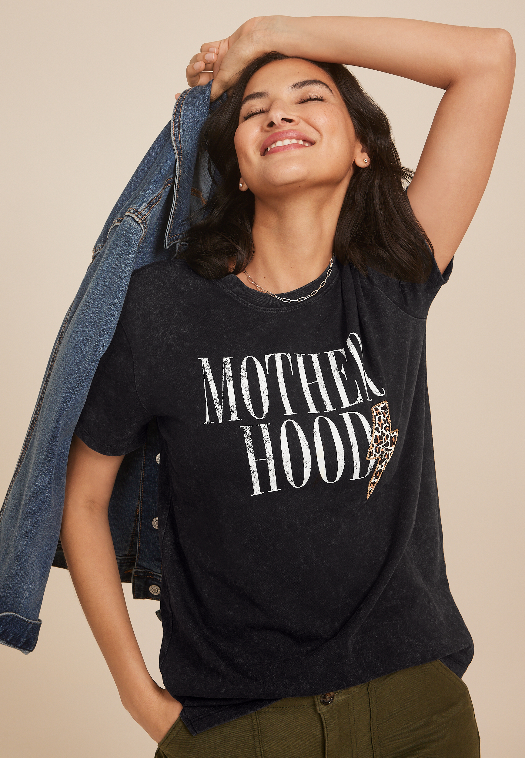Mother Hood Relaxed Fit Graphic Tee, C106, large