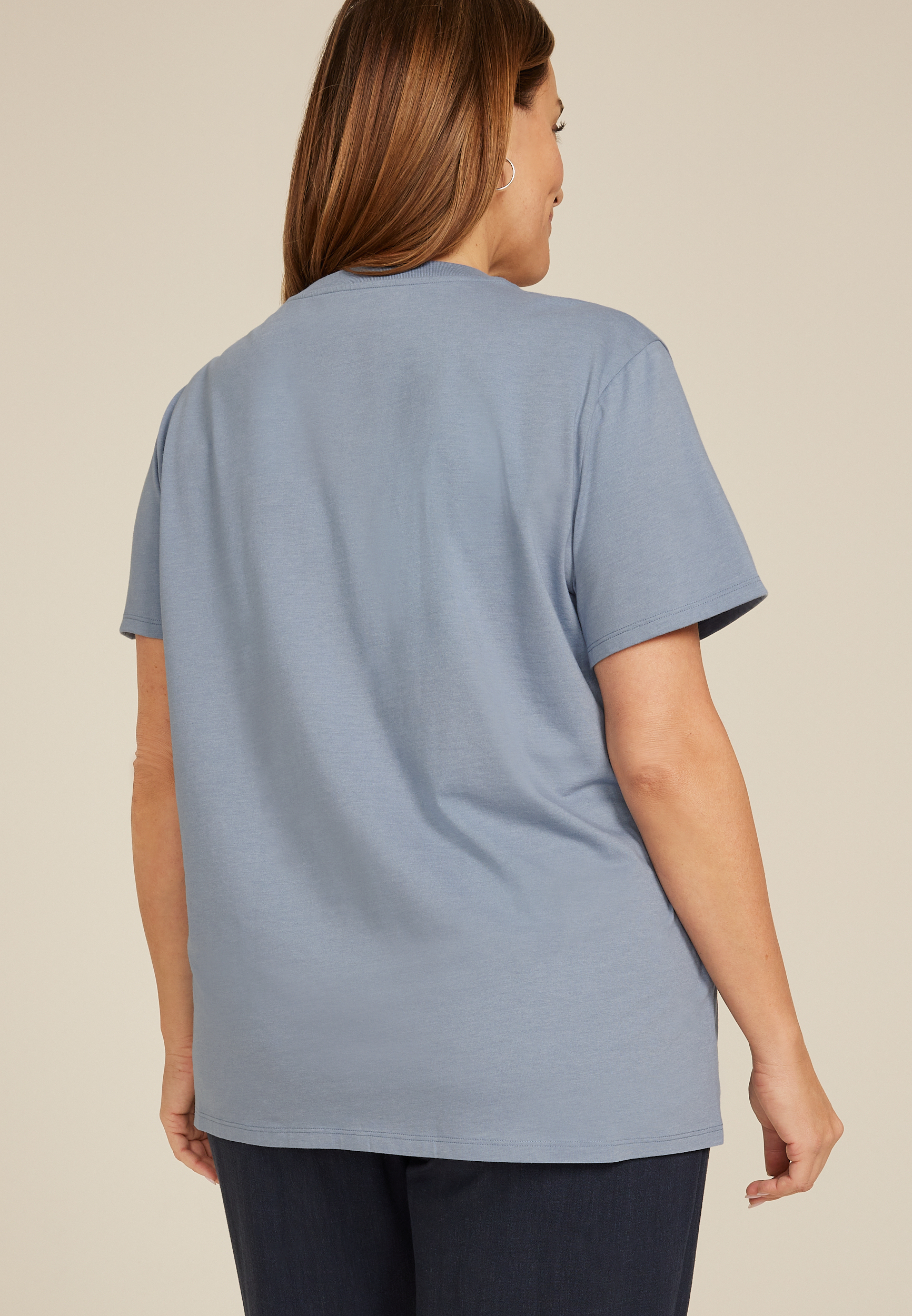Plus Size Just Doing My Best Oversized Fit Graphic Tee, Blue Fade, large