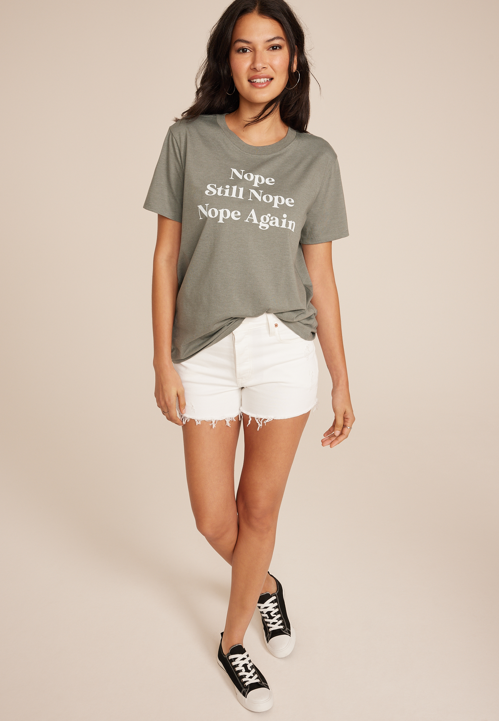 Nope Still Nope Nope Again Oversized Fit Graphic Tee