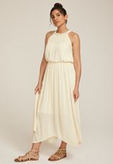 Bare Crochet Halter Neck Midi Dress, C4681, small