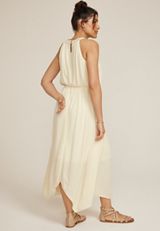 Bare Crochet Halter Neck Midi Dress, C4681, small