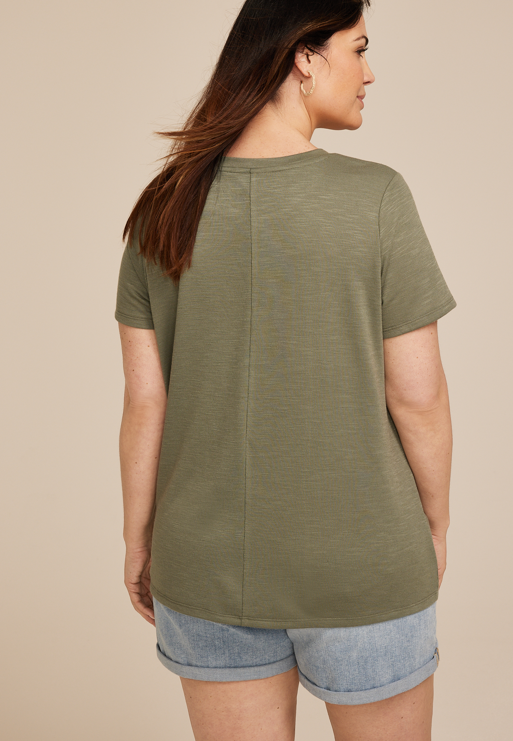 Plus Size 24/7 Austin Knot Hem Tee, C3142, large
