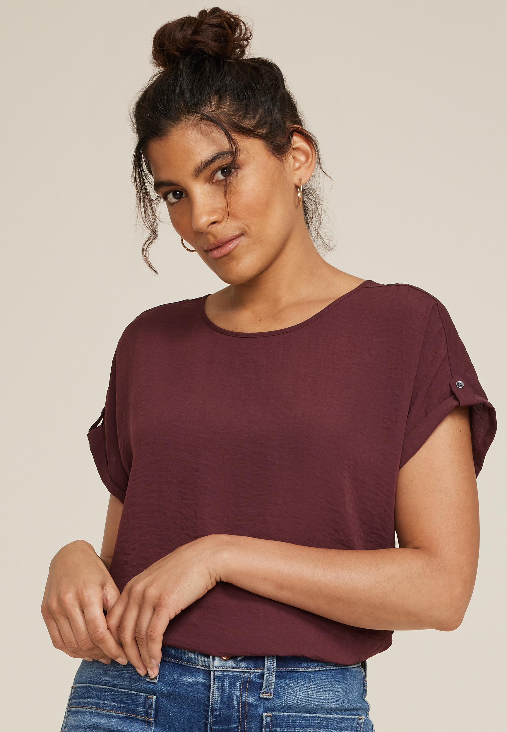Delton Zipper Back Blouse