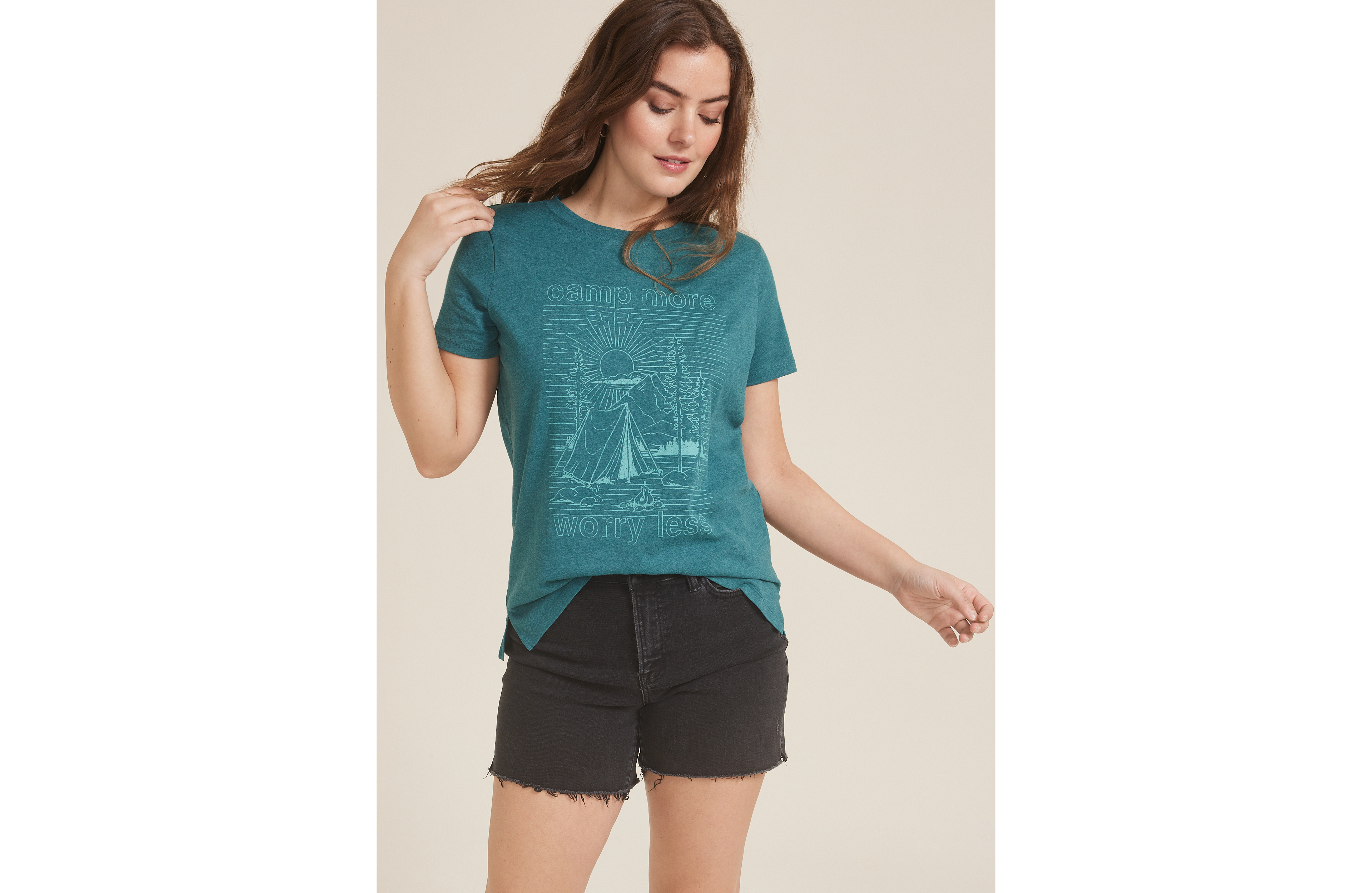 Camp More Worry Less Classic Fit Graphic Tee