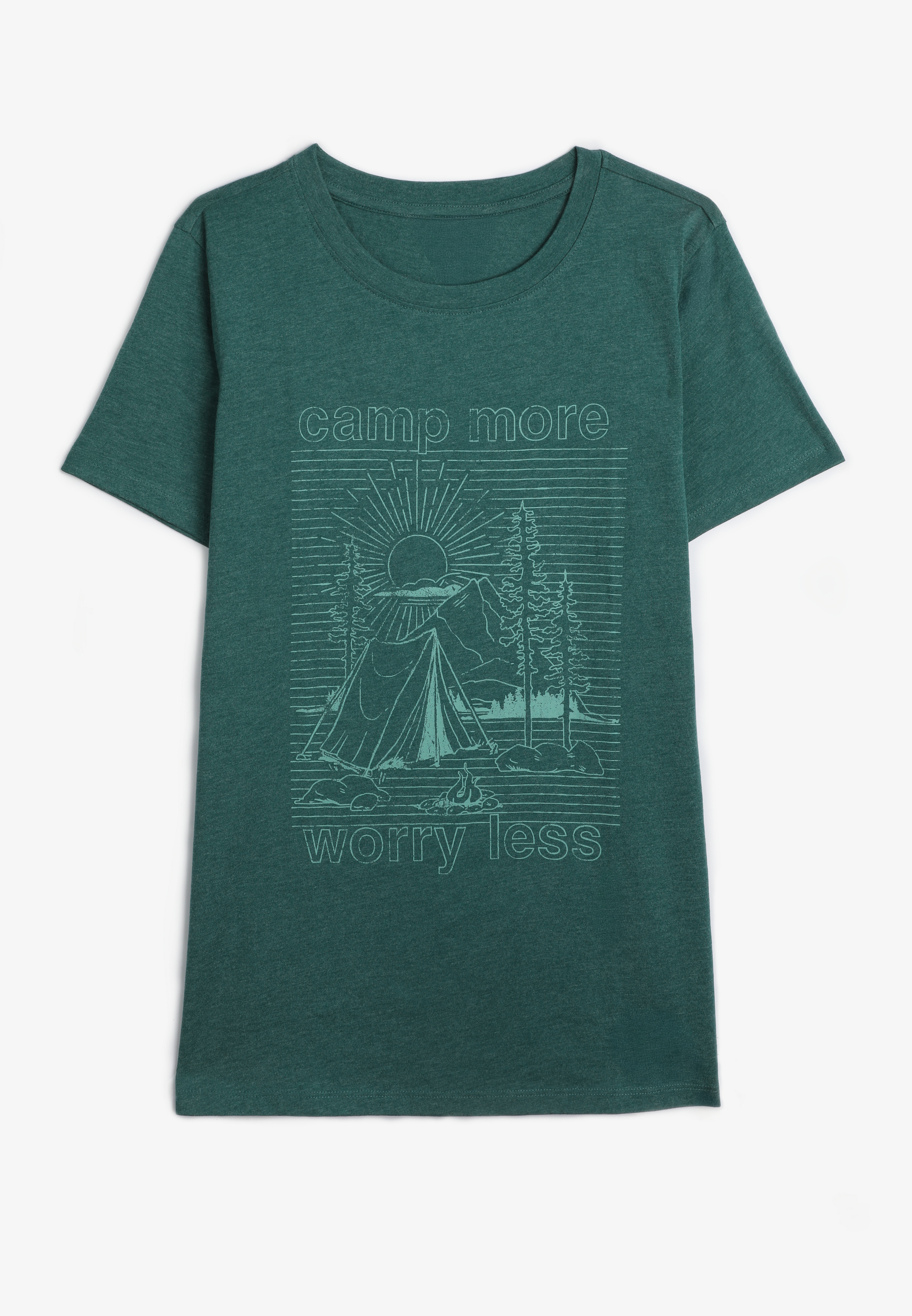 Camp More Worry Less Classic Fit Graphic Tee, C9886, large