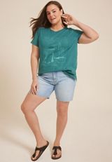 Plus Size Camp More Worry Less Classic Fit Graphic Tee, C9886, small