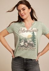 Adventure Is Out There Classic Fit Graphic Tee, ICED SPRUCE, small