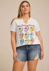Plus Size The Rolling Stones Classic Fit Graphic Tee, C4673, small