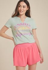 Sunshine Mixed With Lightning Classic Fit Graphic Tee, ICED SPRUCE, small
