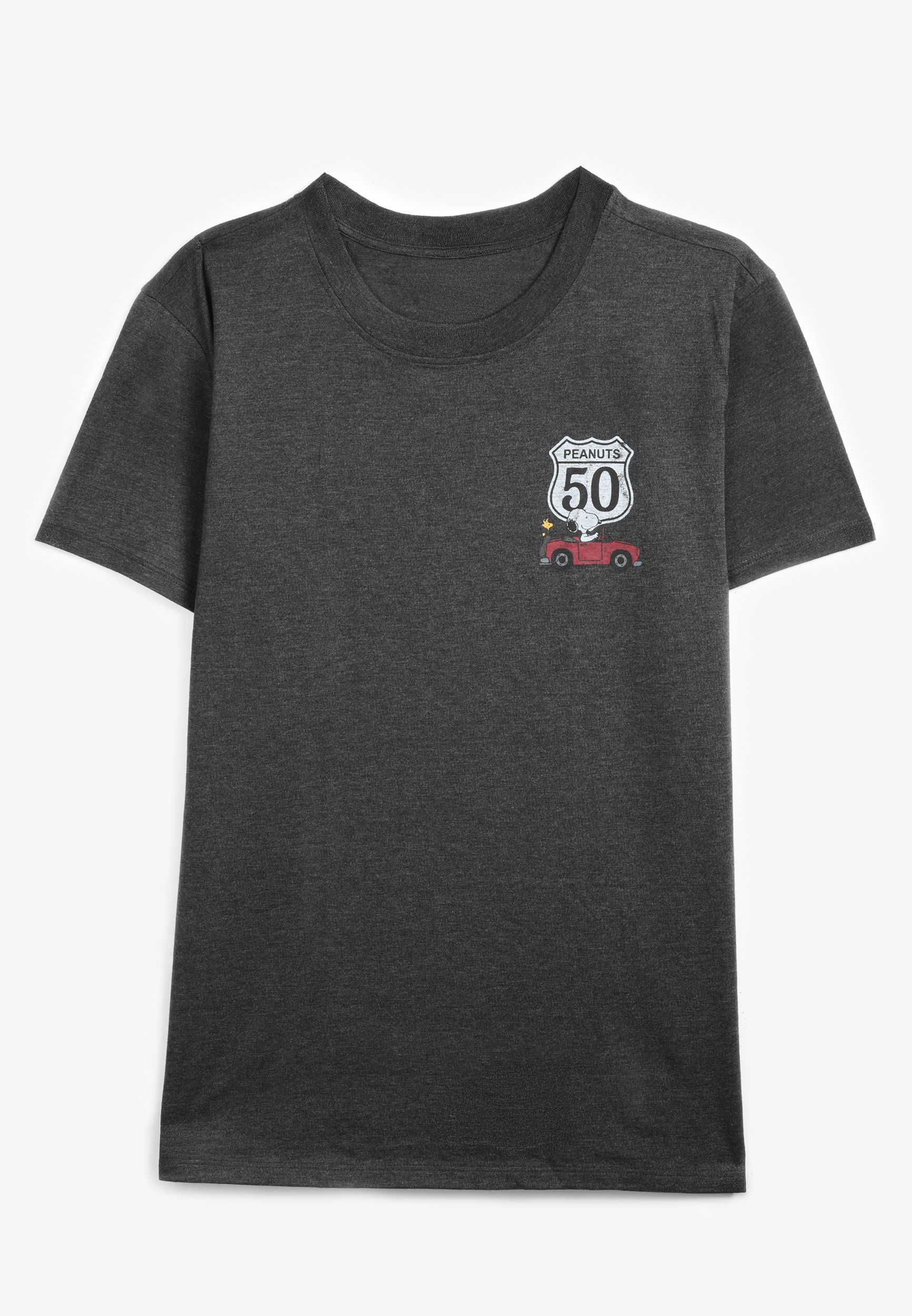 Plus Size Peanuts Road Trip Oversized Fit Graphic Tee, CHARCOAL, large