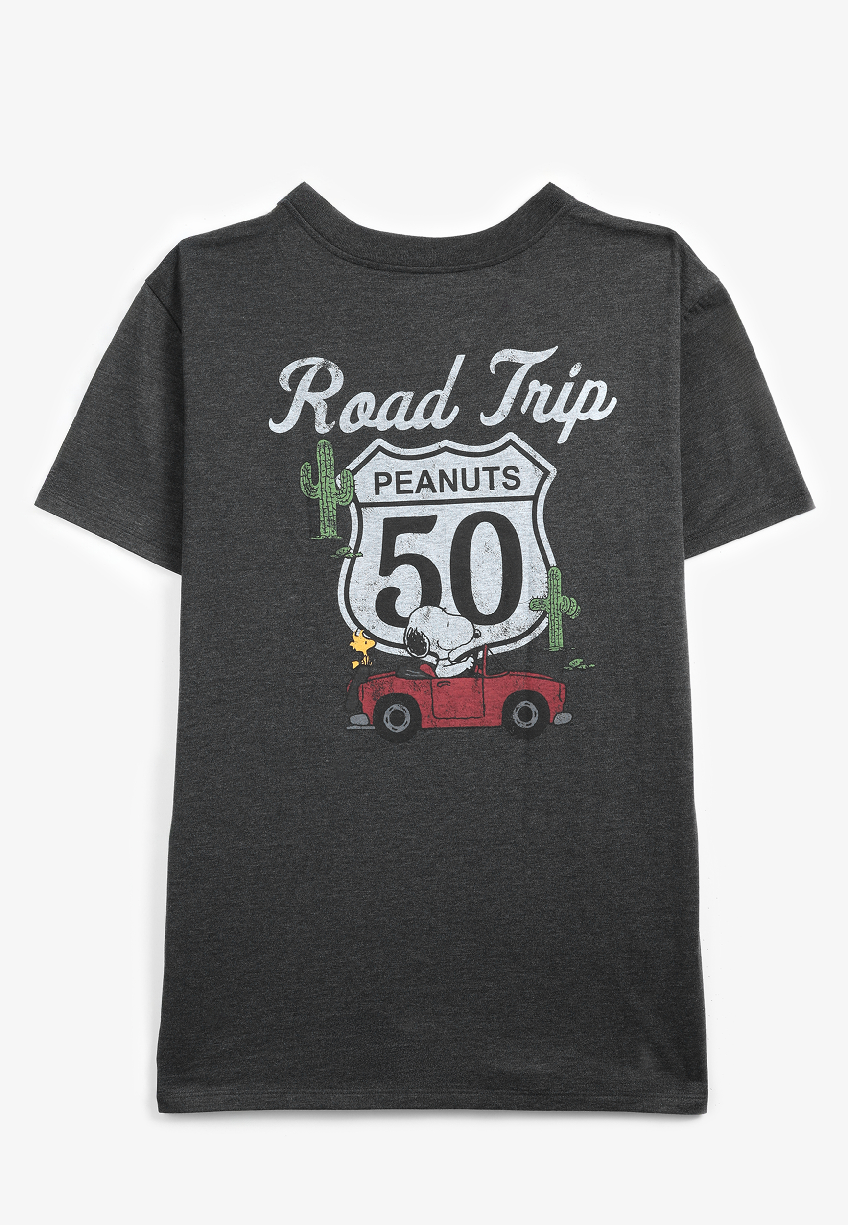 Plus Size Peanuts Road Trip Oversized Fit Graphic Tee, CHARCOAL, large