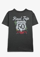 Plus Size Peanuts Road Trip Oversized Fit Graphic Tee, CHARCOAL, small