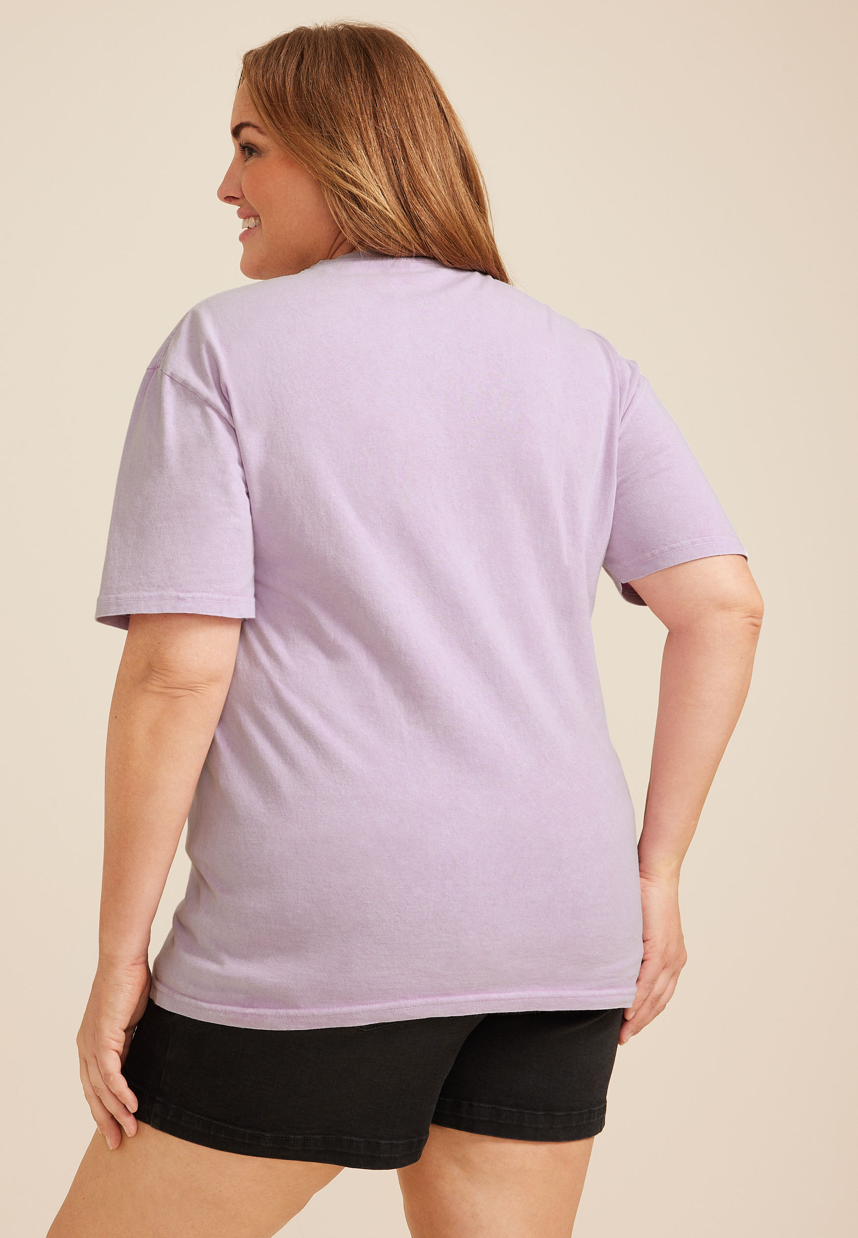 Plus Size Probably Late For Something Relaxed Fit Graphic Tee, C892, large