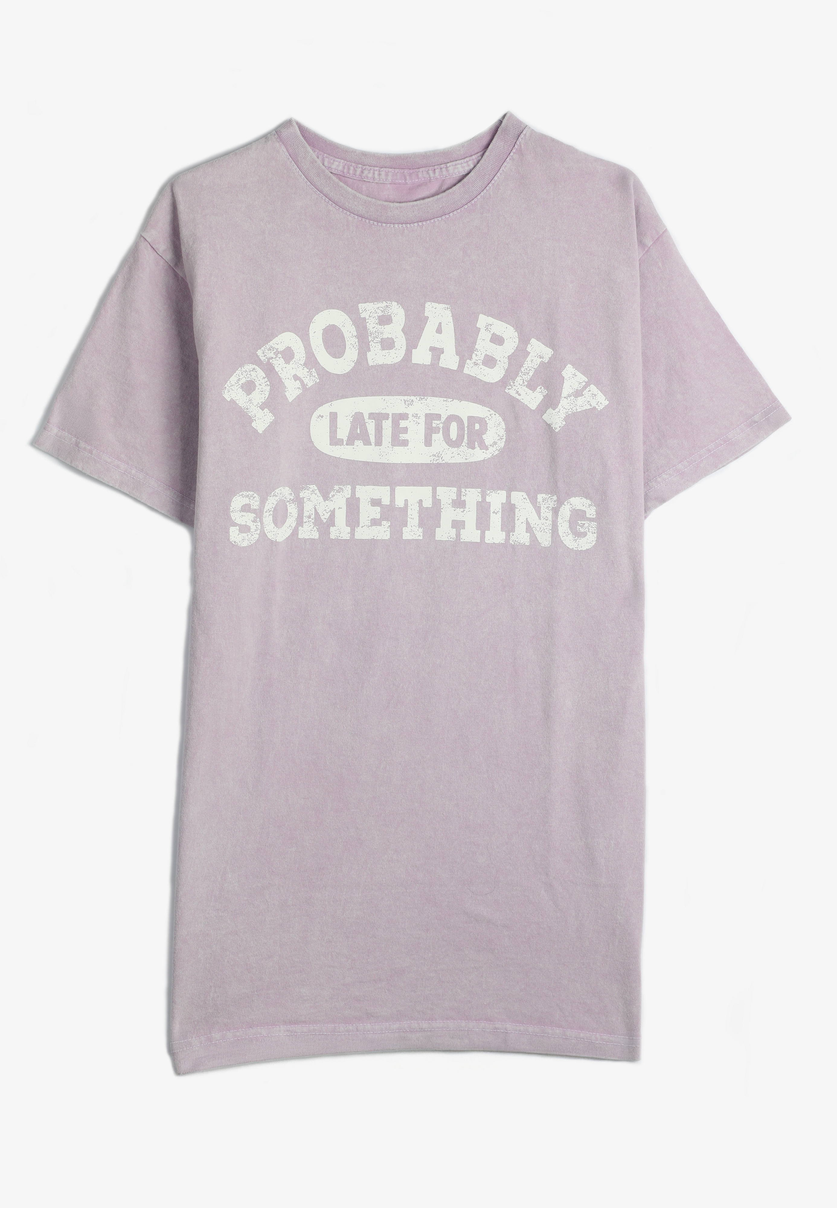 Plus Size Probably Late For Something Relaxed Fit Graphic Tee, C892, large