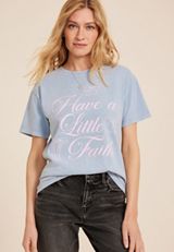 Have A Little Faith Relaxed Fit Graphic Tee, C4656, small